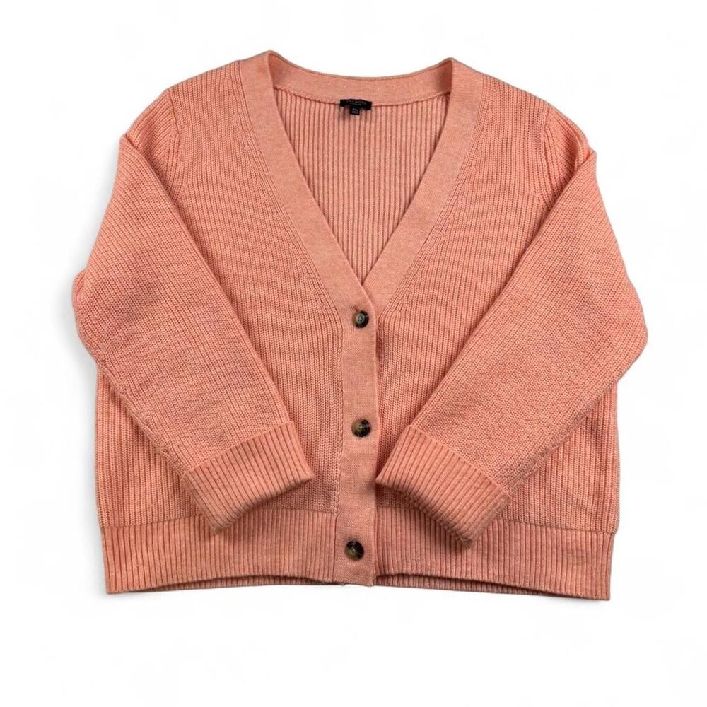 Talbots Women’s Peach Cardigan Size 2XP Petite Plus Summer Knit Sweater